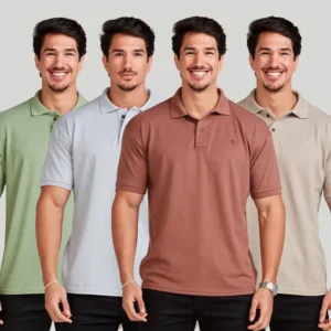 Kit 4 Camisas Masculinas Polo Piquet Alta Qualidade