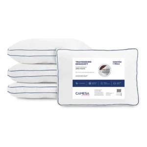 Travesseiro Camesa Ergosoft Hotel Ultra Macio Ergonômico