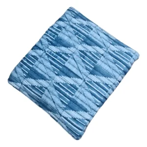 Cobertor Manta Canelado 2,00m X 1,80m Soft Antialérgico Cor Geométrico Azul
