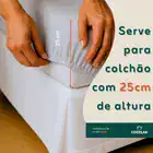 Jogo De Lençol Cama Casal Size 3 Peças Box Liso Com Elástico Malha 100% Algodão Cozzilar Toque Macio Hotel Pousada Cinza - Imagem 5