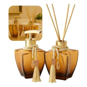Kit Banheiro Vidros Porta Sabonete Difusor De Ambiente Luxo
