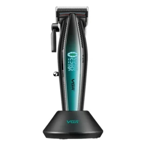 Máquina De Cortar Cabelo Pro Vgr V-270 Metal 9000 Rpm Dc Mot Preto E Verde 5v