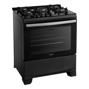 Fogão 5 Bocas Dako Supreme Glass Com Mesa De Vidro Preto Bivolt