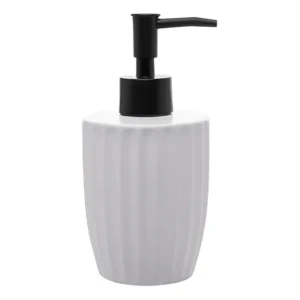 Porta Sabonete Liquido Luxo Lavabo Em Cerâmica Branco 330ml
