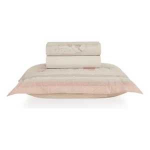 Jogo De Cama Karsten Amigo 200 Fios 3 Peças Solteiro Bege Beige