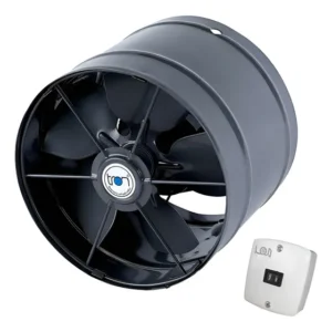 Ventilador/exaustor Axial Bivolt 200mm 130w Grafite Tron 127/220v Grafite