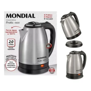 Jarra Elétrica Inox Mondial 2 Litros Ferve Água Faz Chá Café