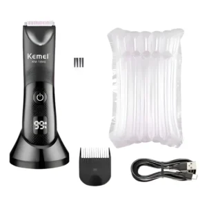 Maquina Depilar Kemei Km-1840 Cerâmica Axila Ipx7 Cerâmica Preto 110v/220v