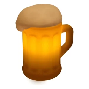 Luminária LED Usare Caneca de Chopp Amarela Plástico 26cm x 21cm