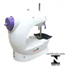 Mini Máquina De Costura Doméstica Portátil Compacta Bivolt Branco 127/220v - Imagem 7