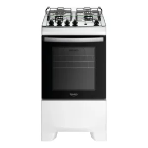 Fogão 4 Bocas Dako Supreme Branco Com Mesa De Inox Bivolt 127/220V