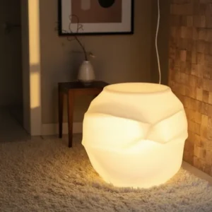 Luminária Banco Lata Iluminada Polietileno Branca Branco