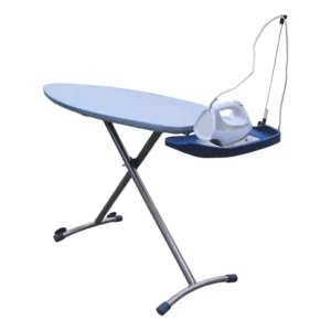 Tábua De Passar Roupa Grande Dobrável Ergonômica Cor Azul Lisa