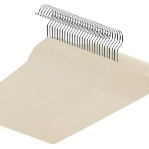 Cabides Mazzilli Cabide de Veludo para todos os tipos de vestuário Kit de 100 unidades cor bege