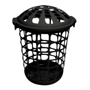 Cesto Telado Para Roupas Preto 57 Litros Plasutil 3534
