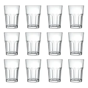 Kit Jogo Conjunto 12 Copos De Vidro Bristol Suco Agua 410ml