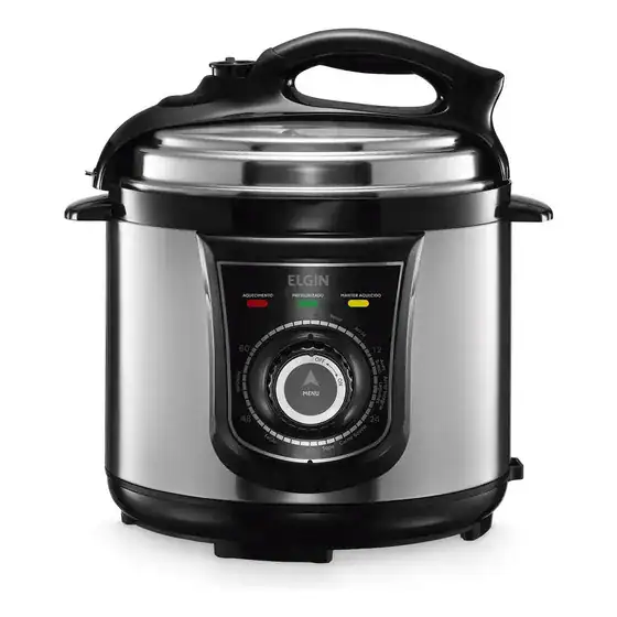 Panela De Pressão Elétrica Elgin Ppr 4 Litros 840w Inox 220v Prateado/preto 220v