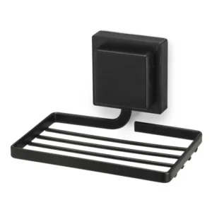 Saboneteira Parede Banheiro Porta Sabonete Preto Sem Furo 3m