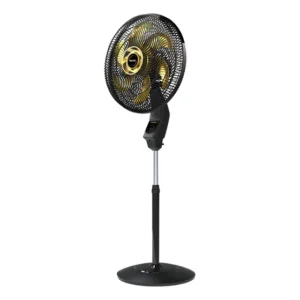 Ventilador De Coluna Mallory Chronos Preto E Dourado 40cm 127 Volts