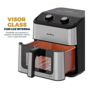 Air Fryer Britânia 8l 3 Em 1 Redstone Cesto Quadrado Baf80a