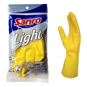 Luva Limpeza Sanro Light Maleável Sensível Tamanho M