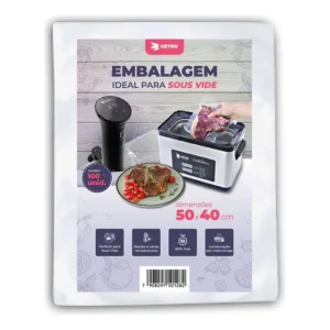 Embalagem Sous Vide 50x40 - 100 Unidades Cor Transparente