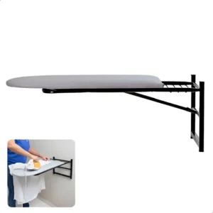 Mesa Dobrável Passar Roupa Machado Casa Reforçada Preto Aço