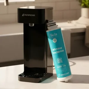 Purificador De Agua Reduz Cloro E Bactérias Hidrofiltros C7 Preto