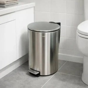 Lixeira Inox 12l Slim Com Pedal Aço Inoxidável Cozinha Inox