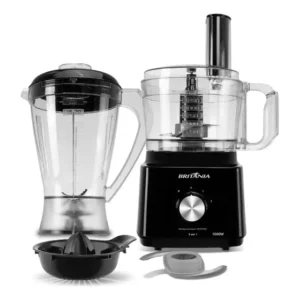 Multiprocessador britânia Bmp900 1000w 3 em 1 inox Preto