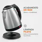 Chaleira Elétrica Mondial Pratic Inox 127v - Imagem 2