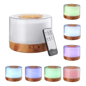 Umidificador Aromatizador Luminária Abajur Rgb Com Controle Rgb