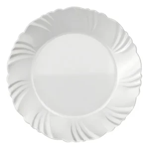 12 Prato Raso Opaline Pétala 25,5cm Redondo Duralex Vidro