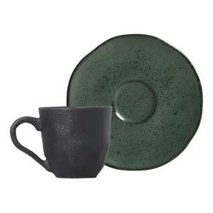 Jogo de 6 Xícaras de Café 120ml Porto Brasil Stoneware Geo Arauco