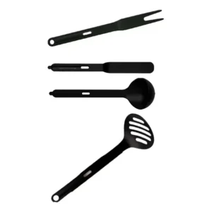 Kit Tupperware Concha Escumadeira Garfo Espatula Preto