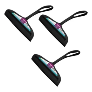 Kit 3 Rodinho Secador De Pia Sanremo 14cm Com Borracha Preto