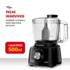 Mini Processador Mondial Turbo Pratic Mp-16-b Preto 220v Preto/prata 220v - Imagem 8