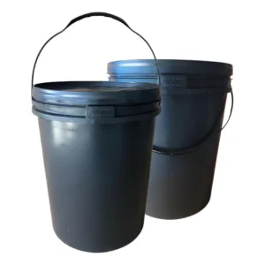 Balde 20l 20 Litros Preto - 2 Pçs