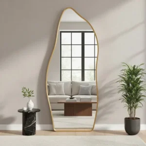 Espelho Orgânico Flame Corpo Inteiro Moldura Metal 200x80cm