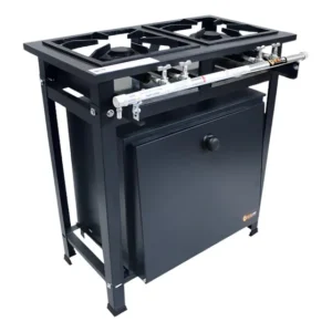 Fogão Industrial MetalFour 2 Bocas Cinza Baixa Pressão com Forno 60L Multigás