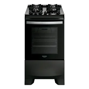 Fogão 4 Bocas Dako Supreme Black Glass Digital Bivolt Cor Preto