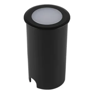 Balizador De Solo Embutir Externo Ip67 1w 3000k Taschibra Cúpula Preto Estrutura Preto