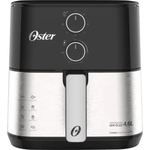 Fritadeira elétrica Oster Ofrt520 inox compact de 4,6L e 1500W de potência -