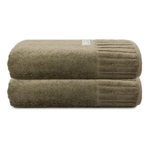 Kit 02 Toalhas De Banho Gigante Velour Camesa 100% Algodão Cor Marrom