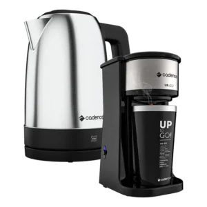 Cafeteira Up To Go E Chaleira Elétrica Pure Inox Cadence