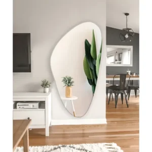 Espelho Orgânico Cebrace Wave 130x60cm 4mm Lapidado Parede
