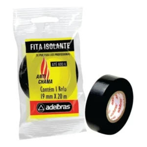 Fita Isolante Anti-chama Preta 5 M - Adelbras