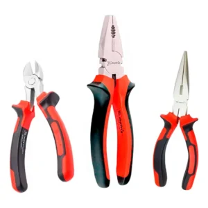 Kit Alicates Universal, Meia Cana Reto, Corte Diagonal - Mtx