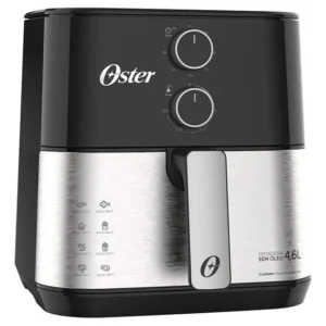 Fritadeira Sem Óleo Oster 4,6l 1500w Ofrt520 Preto - Cor Preto/Prata