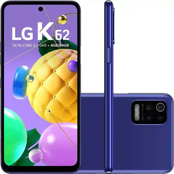 Smartphone K62 4g Tela 6,6 64gb 4gb Ram Azul LG